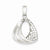 Sterling Silver Rhodium Plated CZ Fancy Pendant, Pendants for Necklace