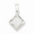 Sterling Silver Rhodium Plated CZ Diamond Shaped Pendant, Pendants for Necklace