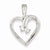 Sterling Silver CZ & Heart pendant, Classy Pendants for Necklace