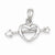 Sterling Silver Rhodium Plated CZ Heart w/ Arrow Pendant, Pendants for Necklace