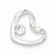 Sterling Silver CZ Heart Slide Pendant, Pendants for Necklace