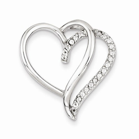 Sterling Silver CZ Heart Pendant, Gorgeous Pendants for Necklace