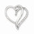 Sterling Silver CZ Heart Pendant, Gorgeous Pendants for Necklace