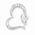 Sterling Silver CZ Heart & Small Silver Heart Pendant, Pendants for Necklace