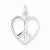 Sterling Silver with Stellux Crystal Peace Heart Pendant, Pendants for Necklace