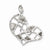 Sterling Silver Brushed & Diamond Cut Textured Heart Pendant, Pendants for Necklace