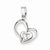 Sterling Silver Rhodium Plated CZ Heart pendant, Adorable Pendants for Necklace