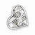 Sterling Silver Rhodium Plated CZ Heart Slide Pendant, Beautiful Pendants for Necklace