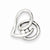 Sterling Silver Rhodium Plated CZ Heart Slide Pendant, Delightful Pendants for Necklace