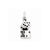 Antiqued Dice Charm in Sterling Silver