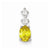 Sterling Silver Yellow and White CZ Slide Pendant, Pendants for Necklace