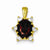 Sterling Silver Flash Gold Plated Red & White CZ Pendant, Pendants for Necklace