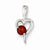 Sterling Silver with Red CZ Heart Pendant, Pendants for Necklace