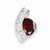 Sterling Silver Red and Clear CZ Slide Pendant, Pendants for Necklace