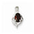 Sterling Silver with Red & White CZ Pendant, Pendants for Necklace