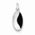 Sterling Silver Rhodium Plated Silver/Black Enamel Pendant, Pendants for Necklace