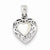 Sterling Silver Mother of Pearl Heart Antiqued Pendant, Pendants for Necklace