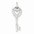 Sterling Silver Rhodium Plated CZ Key Pendant, Pendants for Necklace