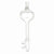 Sterling Silver Polished Key pendant, Charm