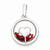 Sterling Silver Heart and Floating Glass Beads Pendant, Pendants for Necklace