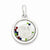 Sterling Silver Cable Car and Floating Glass Beads Pendant, Pendants for Necklace