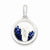 Sterling Silver Flip Flop and Floating Glass Beads Pendant, Pendants for Necklace