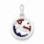 Sterling Silver High Heel Shoe and Floating Glass Beads Pendant, Pendants for Necklace