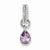 Sterling Silver Amethyst Pear Twisted Pendant, Pendants for Necklace
