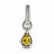 Sterling Silver Citrine Pear Twisted Pendant, Pendants for Necklace