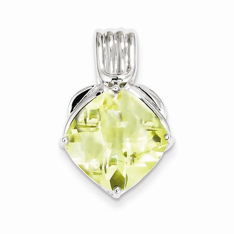 Sterling Silver Lemon Quartz Pendant, Exquisite Pendants for Necklace