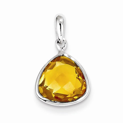 Sterling Silver Citrine pendant, Pendants for Necklace