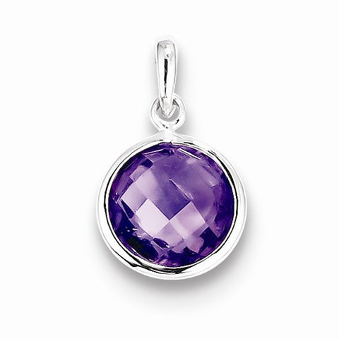 Sterling Silver Amethyst Pendant, Alluring Pendants for Necklace