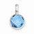 Sterling Silver Blue Topaz Pendant, Appealing Pendants for Necklace