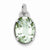 Sterling Silver Green Quartz Pendant, Exquisite Pendants for Necklace