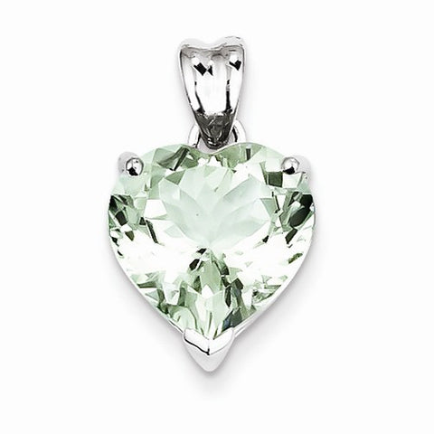 Sterling Silver Green Quartz Pendant, Charm