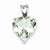 Sterling Silver Green Quartz Pendant, Charm