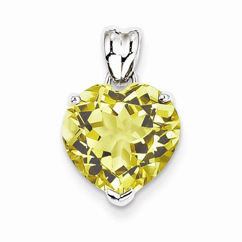Sterling Silver Lemon Quartz Pendant, Beautiful Pendants for Necklace