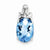 Sterling Silver Blue Topaz Pendant, Adorable Pendants for Necklace