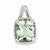 Sterling Silver Green Quartz Pendant, Fine Pendants for Necklace