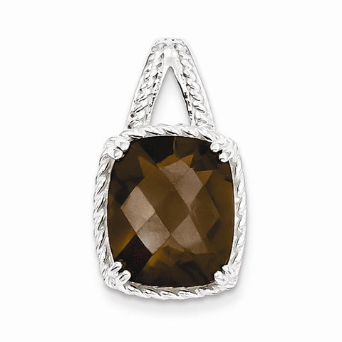Sterling Silver Smokey Quartz Pendant, Stylish Pendants for Necklace