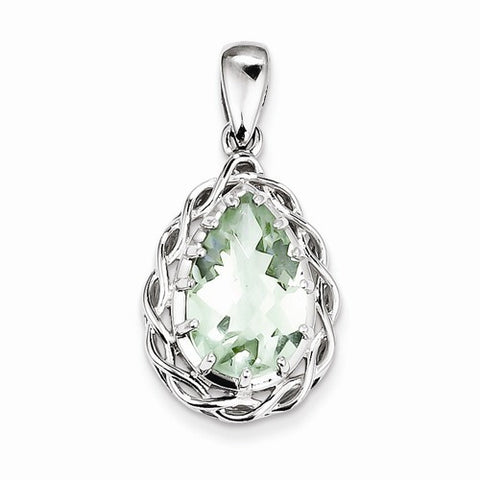 Sterling Silver Green Quartz pendant, Alluring Pendants for Necklace