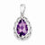 Sterling Silver Amethyst Pendant, Appealing Pendants for Necklace