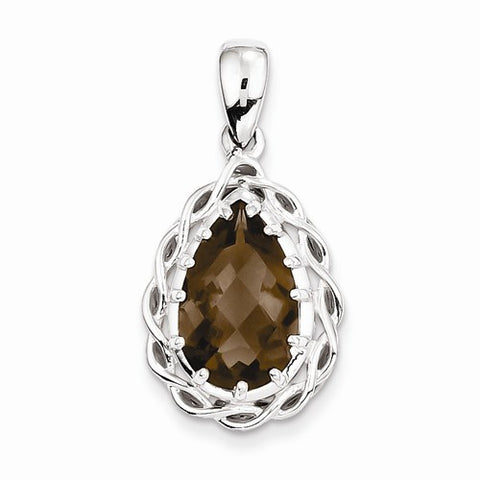 Sterling Silver Smokey Quartz Pendant, Beautiful Pendants for Necklace