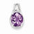 Sterling Silver Amethyst Pendant, Fine Pendants for Necklace