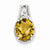 Sterling Silver Whiskey Quartz Pendant, Stylish Pendants for Necklace
