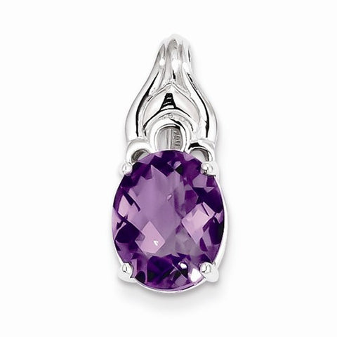 Sterling Silver Amethyst Pendant, Exquisite Pendants for Necklace