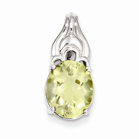 Sterling Silver Lemon Quartz Pendant, Pendants for Necklace