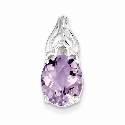 Sterling Silver Pink Quartz Pendant, Pretty Pendants for Necklace