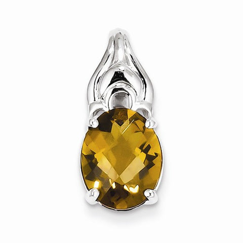 Sterling Silver Whiskey Quartz Pendant, Lovely Pendants for Necklace