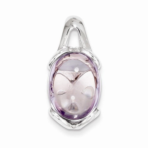 Sterling Silver Pink Quartz Pendant, Delightful Pendants for Necklace